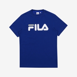 Fila Linear Logo - Miesten Poolopaita - Koboltti | FI-83149